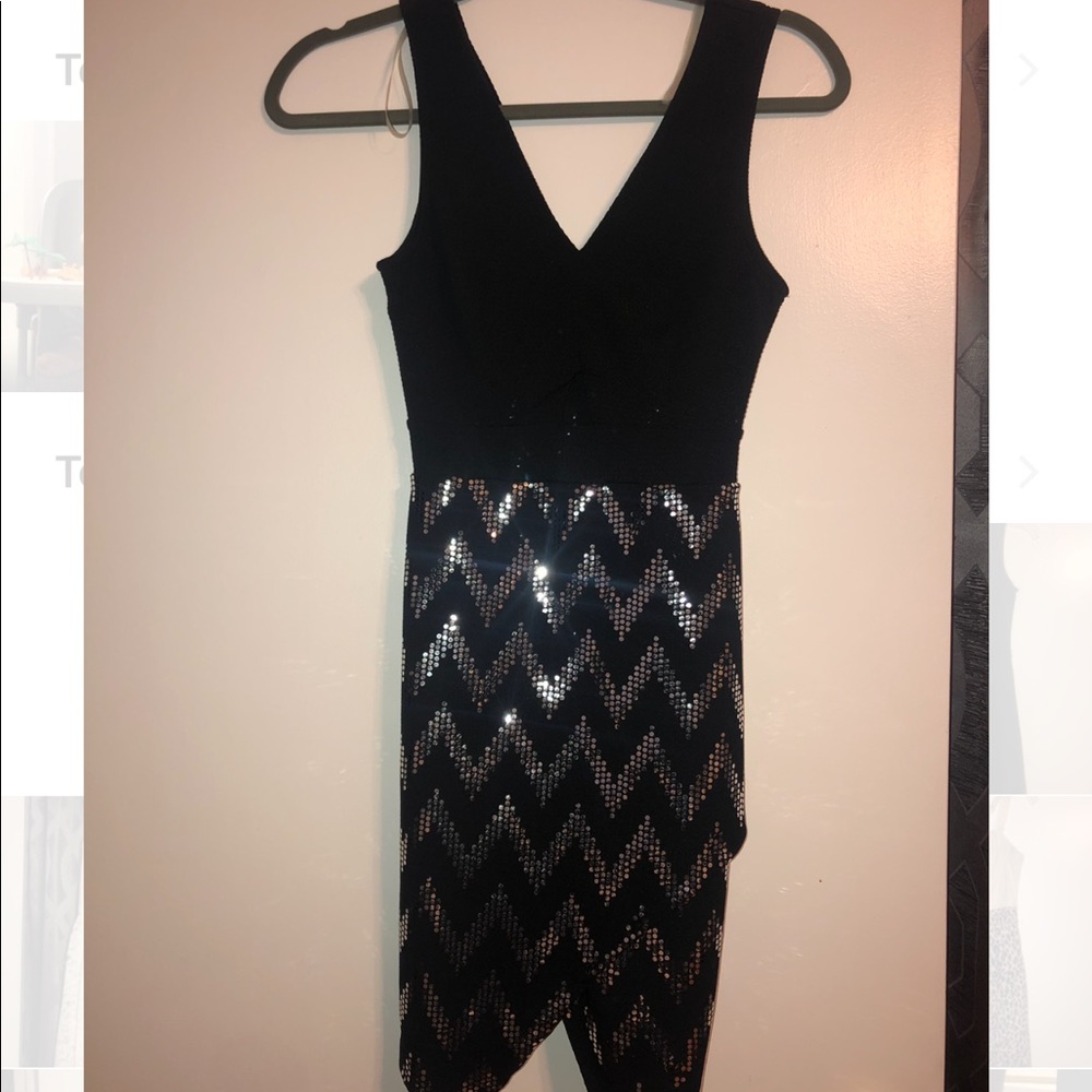 Black and silver dress